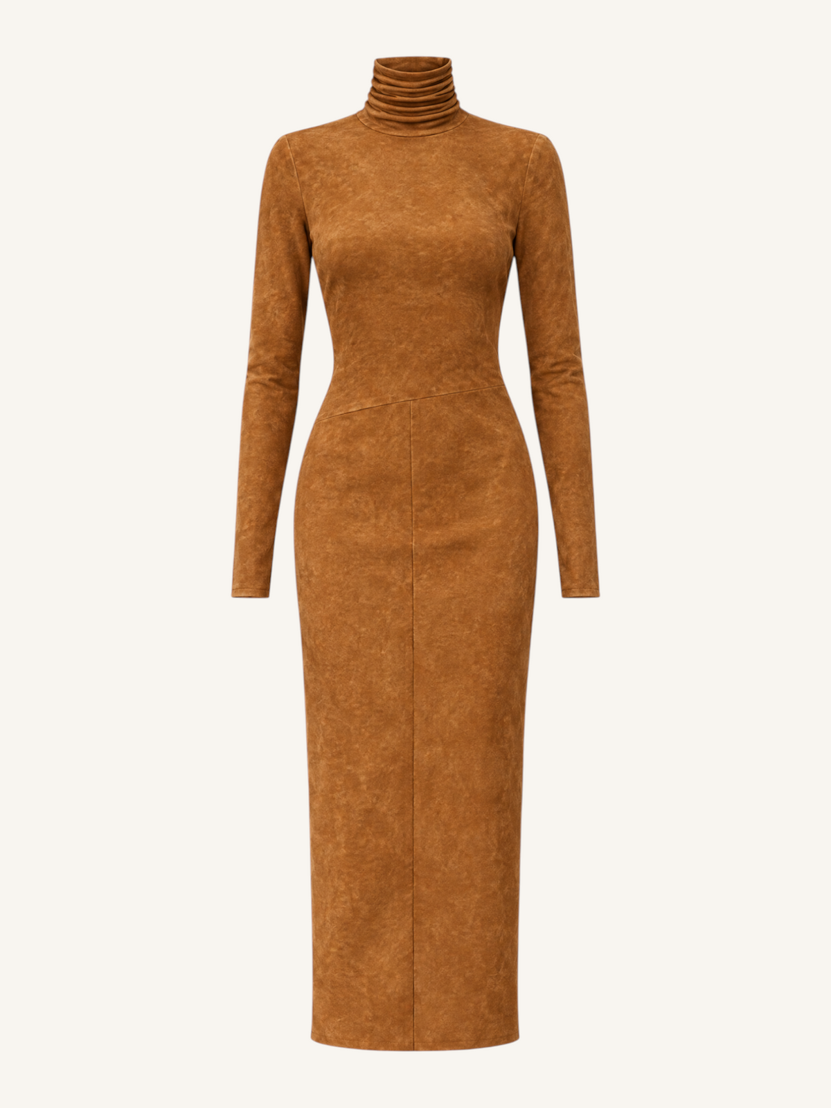 JXR3010 Turtleneck Bodycon Midi Dress